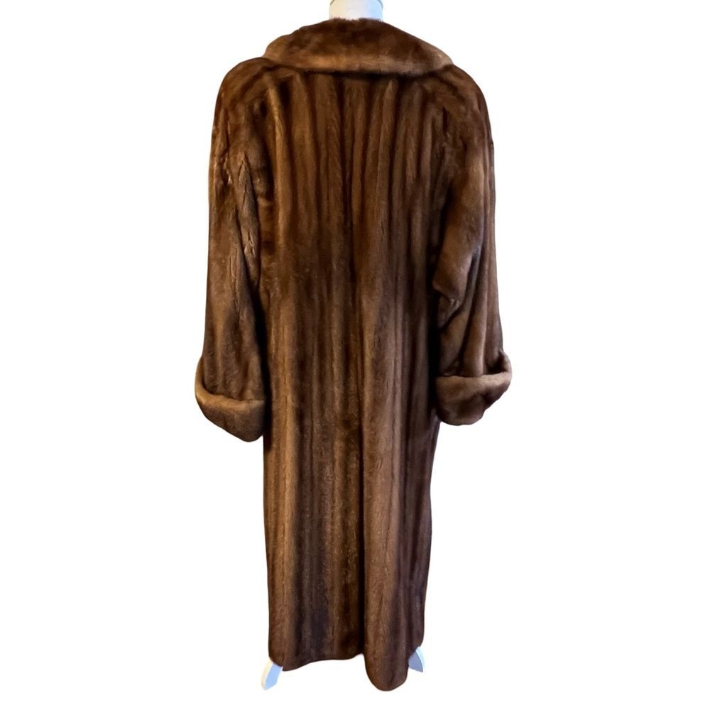 Vintage Nina Ricci Natural Female Let Out Mink Fur Coat Size M Genuine Womens - Picture 4 of 16